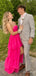 Elegant Pink Strapless High-Low A-line Long Prom Dress,PD38151