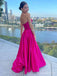 Gorgeous Sweetheart Strapless A-line Long Prom Dress with Slit, PD381768