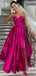 Gorgeous Sweetheart Strapless A-line Long Prom Dress with Slit, PD381768