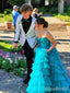 Gorgeous Blue Sweetheart Strapless A-line Long Prom Ball Gown, Evning Dress, PD381794