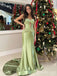 Elegant Sage Green Sweetheart Strapless Mermaid Long Prom Dress, Evening Dress, PD381808