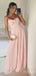 Gorgeous Pink Sweet Bow Handmade Flowers Strapless A-line Long Prom Dress,PD381821