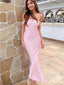 Simple Pink Off-Shoulder Strapless Mermaid Long Prom Dress,PD381874