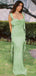 Stunning Light Green Cowl Neck Backless Long Mermaid Prom Dress, Evening Dress, PD381908