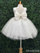 Cute Ivory A-line Long Flower Girl Dress with Beadings, FGS185