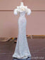 Sparkly Silver Sequins Off-the-Shoulder Strapless Long Mermaid Prom Dress, Evening Dress, PD381970