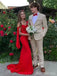 Elegant Red Sweetheart Off-Shoulder Mermaid Long Prom Dress, Evening Dress, PD382082