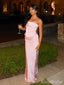 Gorgeous Pink Strapless Corset Mermaid Long Prom Dress, Evening Dress, PD382100
