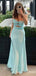 Elegant Light Blue Sweetheart Strapless Cut-Out Long Prom Dress, Evening Dress, PD382106