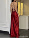 Elegant Red Square Long Prom Dress, Evening Dress, PD382132