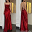 Elegant Red Square Long Prom Dress, Evening Dress, PD382132