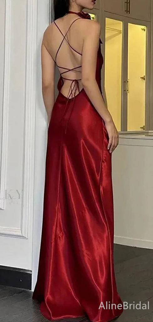 Elegant Red Square Long Prom Dress, Evening Dress, PD382132
