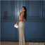 Sparkly Champagne Sequins Straps Mermaid Long Prom Dress, Evening Dress, PD382142