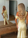 Gorgeous Yellow Off-the-Shoulder Long Mermaid  Prom Dress with Side Slit, Evening Dress,PD382147