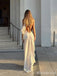 Elegant Ivory Cowl-Neck Backless Long Mermaid Prom Dress, Evening Dress, PD382153