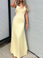 Yellow Mermaid Spaghetti Strap Long Prom Dress,Evening Dress,PD382162