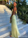 Elegant One Shoulder Yellow Mermaid Long Prom Dress,Evening Dress,PD382170