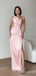 Elegant Pink One-Shoulder Long Mermaid Prom Dress with Slit, Evening Dress, PD382175