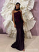 Elegant Dark Plum One-Shoulder  Long Mermaid Prom Dress, Evening Dress, PD382184