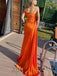 Elegant One Shoulder Strapless Beadings Mermaid Long Prom Dress, PD3732