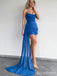 Elegant Blue Strapless Short Mini Homecoming Dress with Train, HD32673