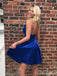 Elegant Spaghetti Strap V-neck A-line Short Mini Homecoming Dress, HD3127