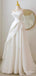 Elegant White Strapless A-line Long Prom Dress,PD37906