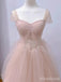 Elegant Light Pink Sweetheart Beading A-line Long Layered Tulle Prom Dress,PD38046