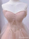 Elegant Light Pink Sweetheart Beading A-line Long Layered Tulle Prom Dress,PD38046