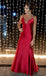 Elegant Red Sleeveless A-line Floor Length Prom Dress, Evening Gown, PD3656