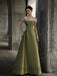 Elegant Olive Green Strapless Sleeveless A-line Long Prom Dress, PD3577