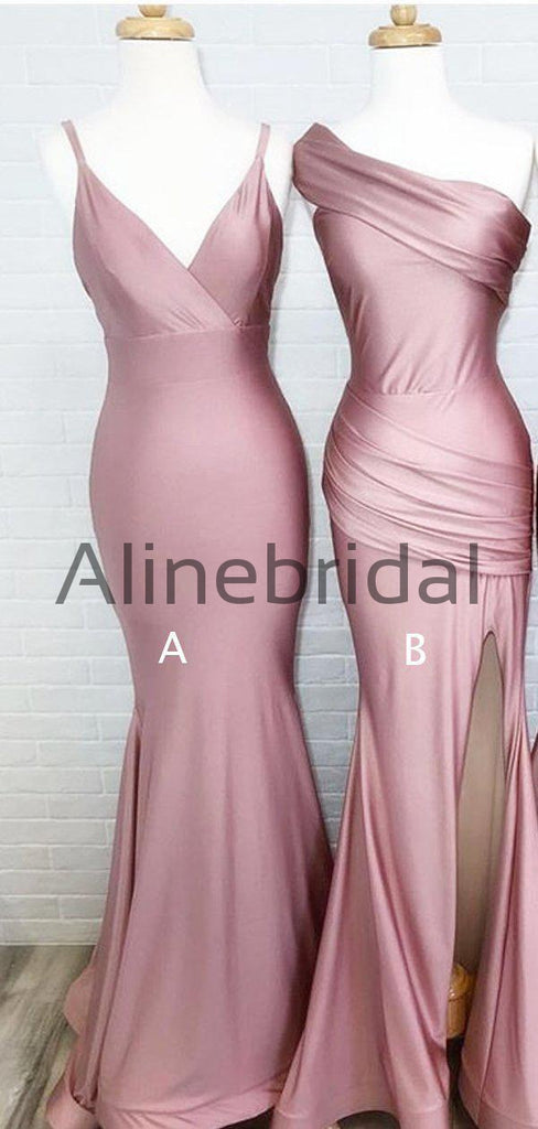 Dusty Rose  Mismatched Simple Mermiad Bridesmaid Dresses, AB4051