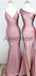 Dusty Rose  Mismatched Simple Mermiad Bridesmaid Dresses, AB4051