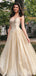 Gold Velvet Tulle Strapless Empire Waist Prom Dresses,PD00174