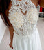 Ivory Lace Beaded Spaghetti Strap Criss-cross Chiffon Freshman Homecoming Dresses,BD00112
