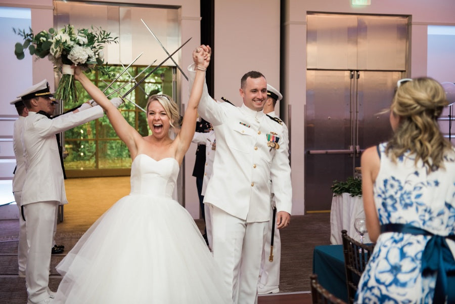 Navy Blue Floral Prints Round Neck Sleeveless Long Bridesmaid Dresses , AB1220