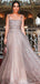 Shiny  Sequin Square Neck A-line Prom Dresses,PD00182