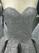 Sparkly Silver Sequin Sweetheart Strapless Ball Gown Prom Dresses,PD00085