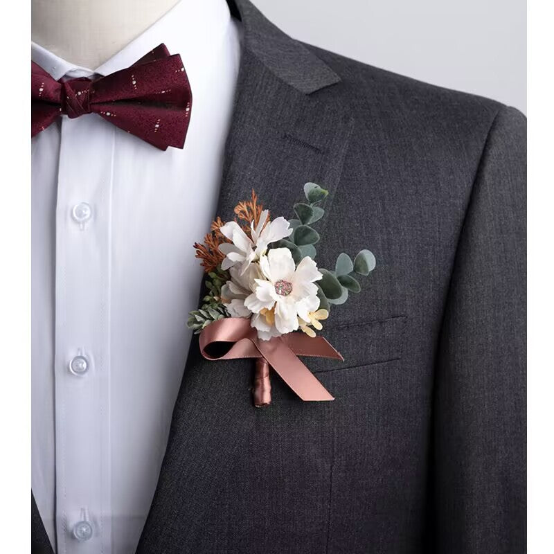 Prom Corsage & Boutonniere Set- Matching Floral Style