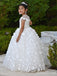 Gorgeous Lace Appliques A-line Long Flower Girl Dresses FGS149