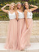 Elegant V-neck Spaghetti Strap Long Bridesmaid Dress,PD3215