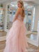 Elegant Pink Strapless A-line Long Prom Dress,PD37652