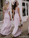 Simple Elegant Square Long Bridesmaid Dress,PD3217