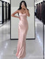 Gorgeous V-neck Spaghetti Strap Mermaid Long Prom Dress,PD381940