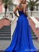 Elegant Halter A-line Split Side Long Prom Dress,PD37664