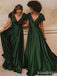 Elegant V-neck A-line Long Bridesmaid Dress,PD3220