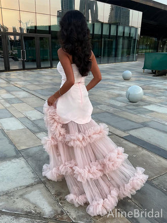 Gorgeous Sweetheart Strapless Light Pink A-line Long Prom Dress,Evening Dress,PD382183