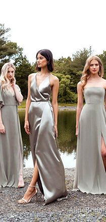 Mismatched Elegant Split Side A-line Long Bridesmaid Dress,PD3233