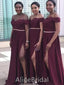 Elegant Off-shoulder A-line Long Prom Dress,PD3202