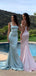 Elegant Square Mermaid Long Bridesmaid Dress,PD3242